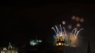 fireworks in Edinburgh