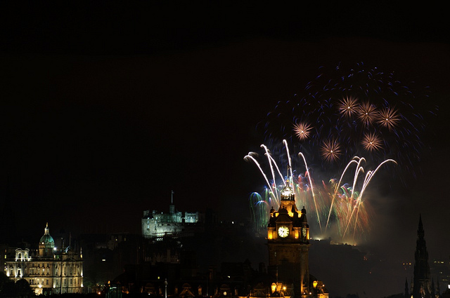 fireworks in Edinburgh