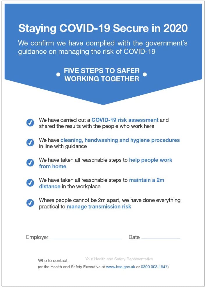 How to ensure your office is COVID-19 secure